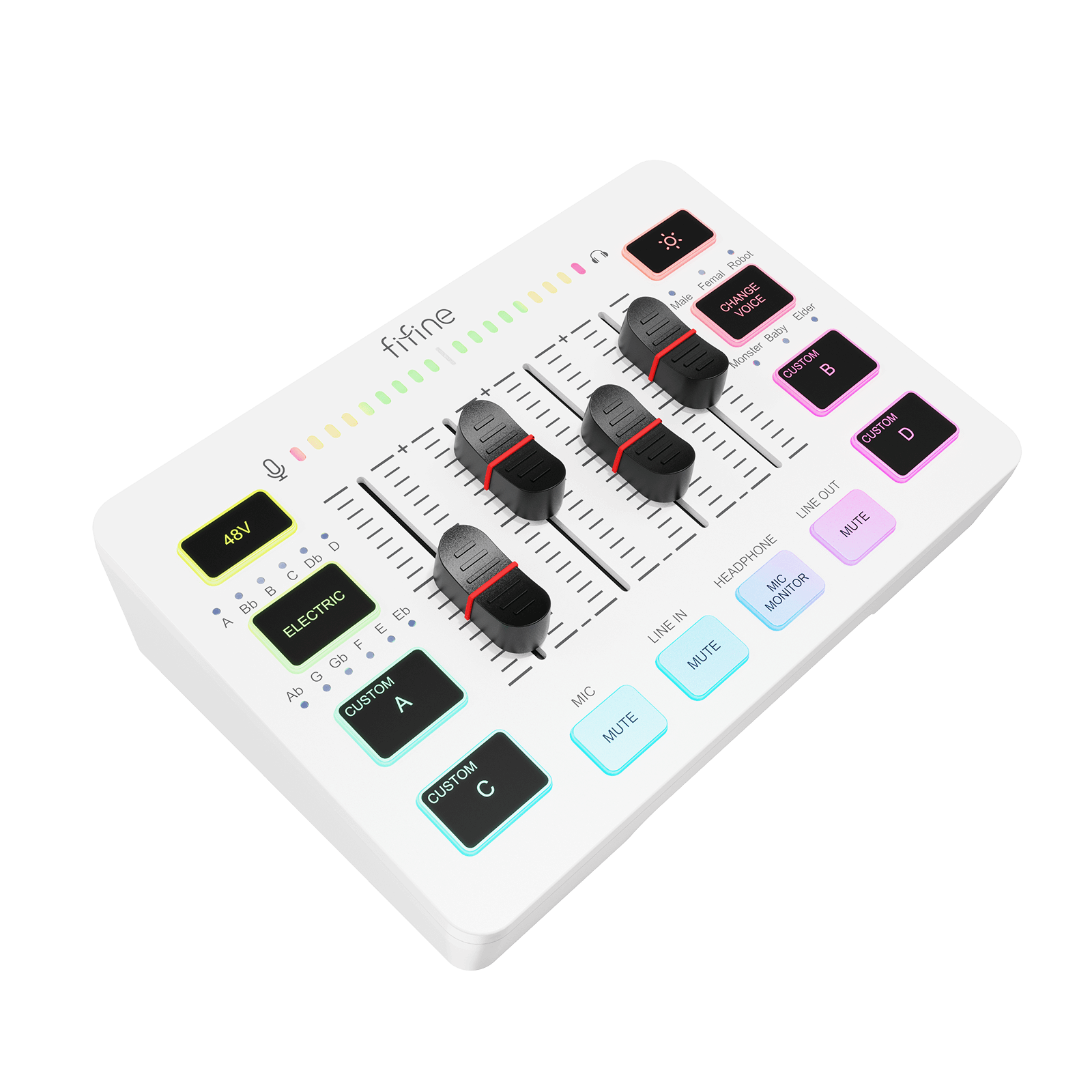 ###FIFINE SC3 audio mixer in white