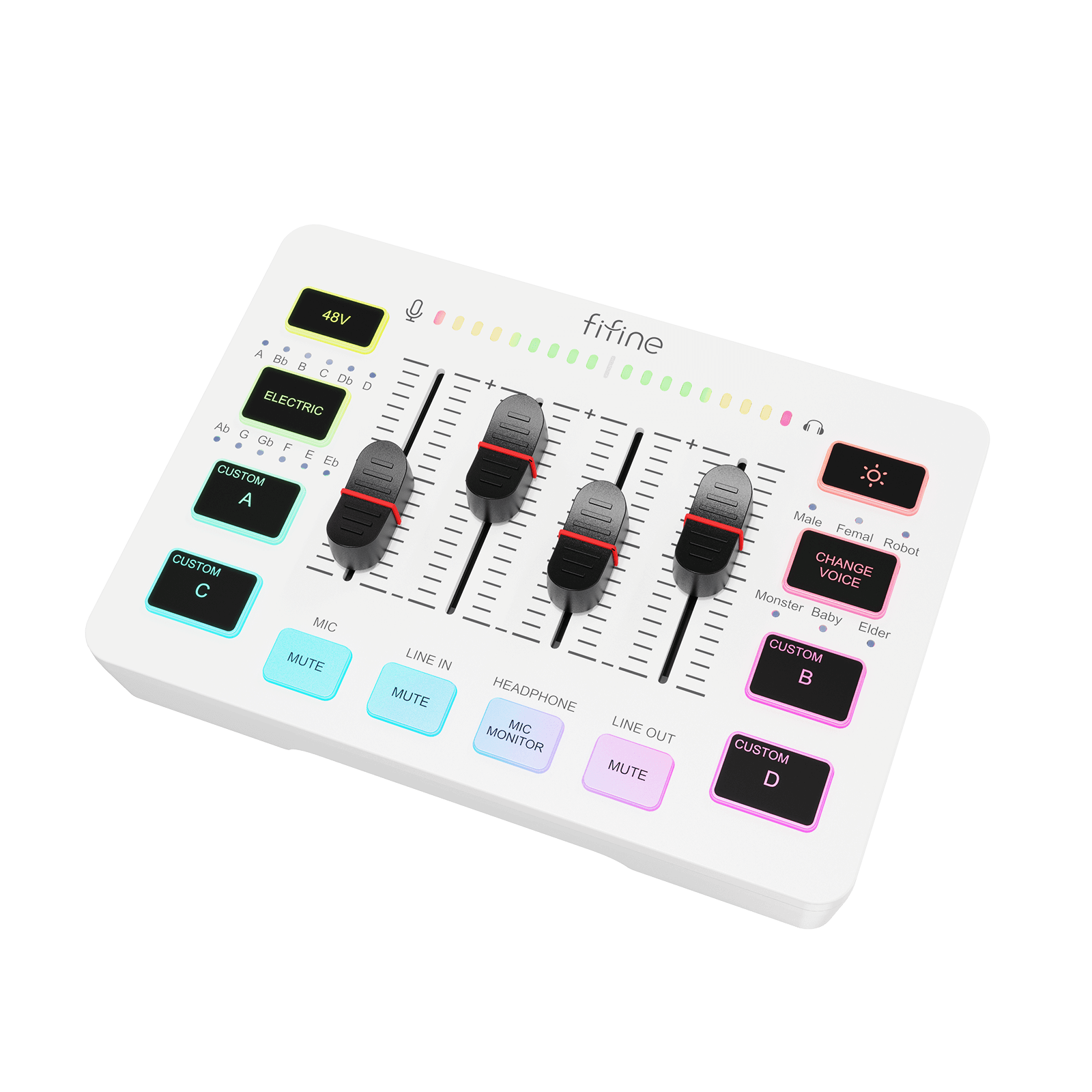 ###FIFINE SC3 audio mixer in white