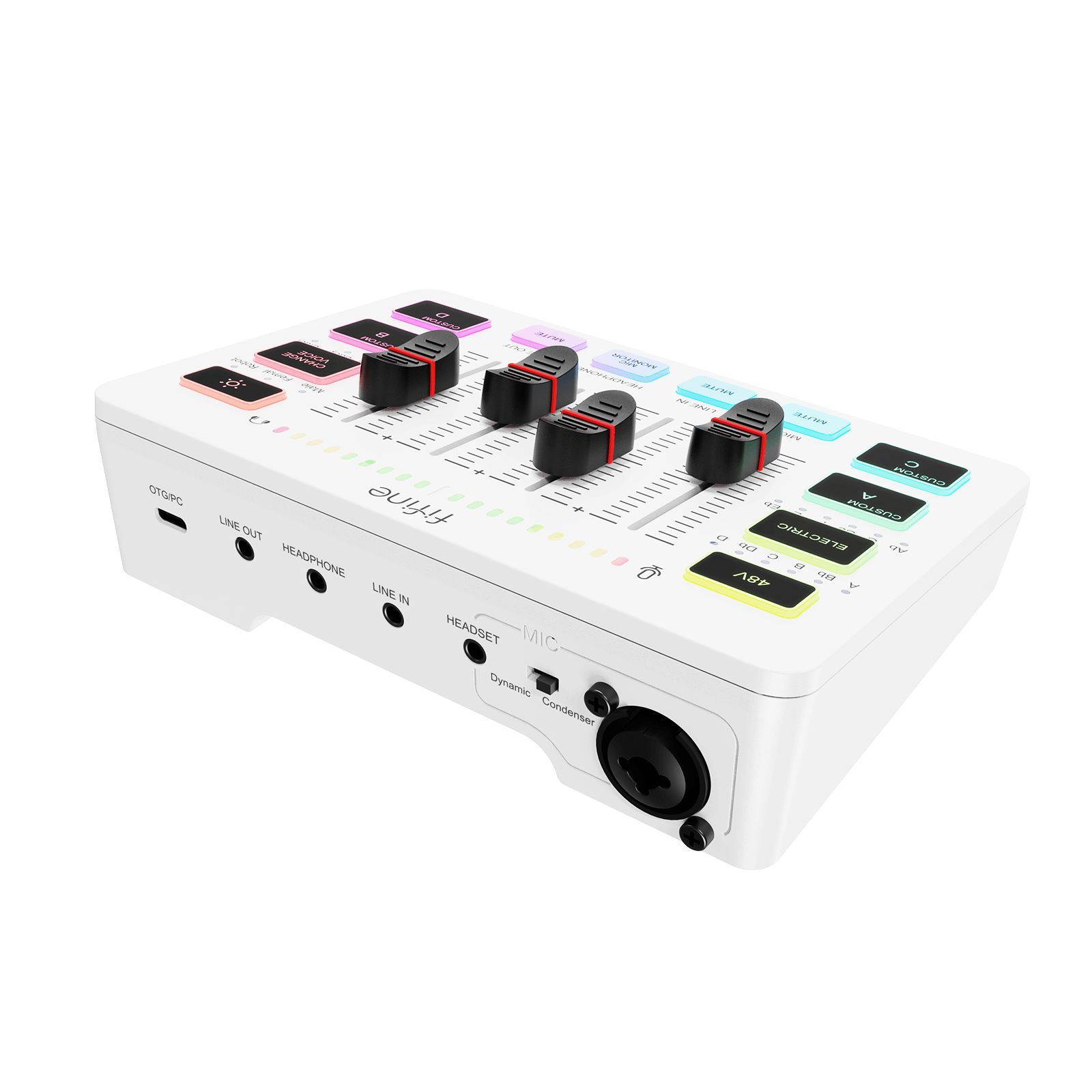 ###FIFINE SC3 audio mixer in white