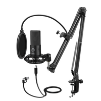 FIFINE T669 USB Condenser Microphone Kit with Boom Arm Stand