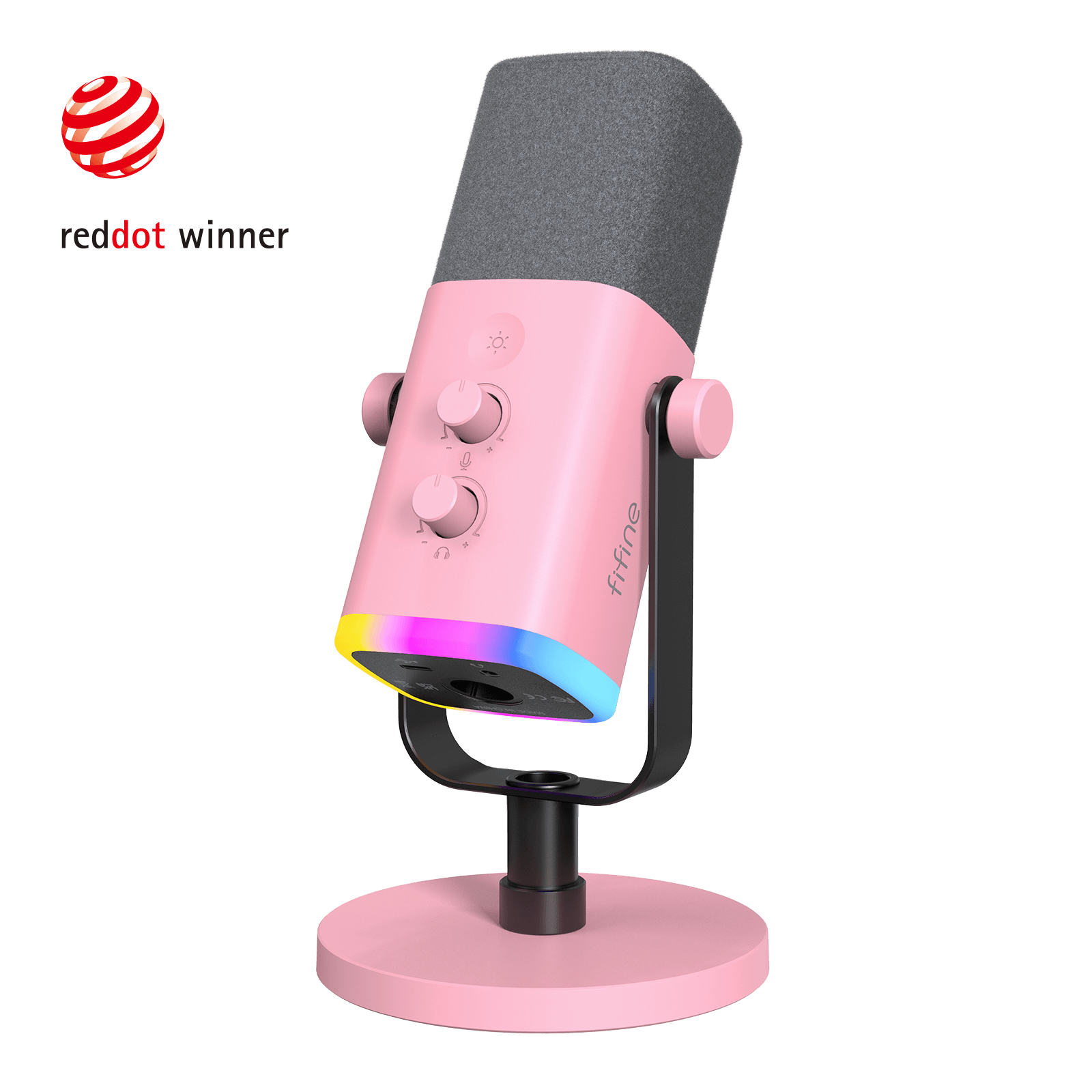 ###FIFINE Ampligame AM8 microphone in pink