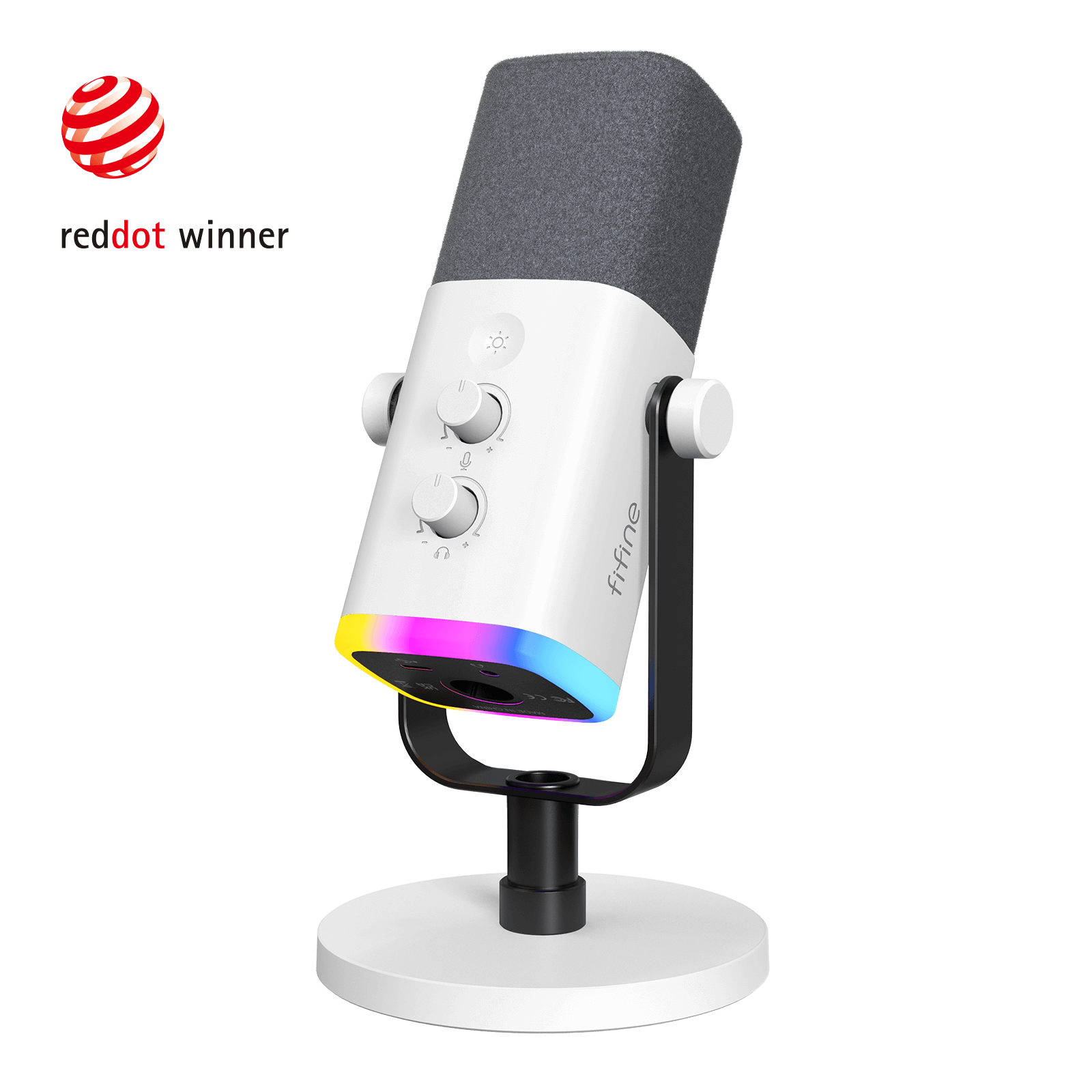 ###FIFINE Ampligame AM8 microphone in white