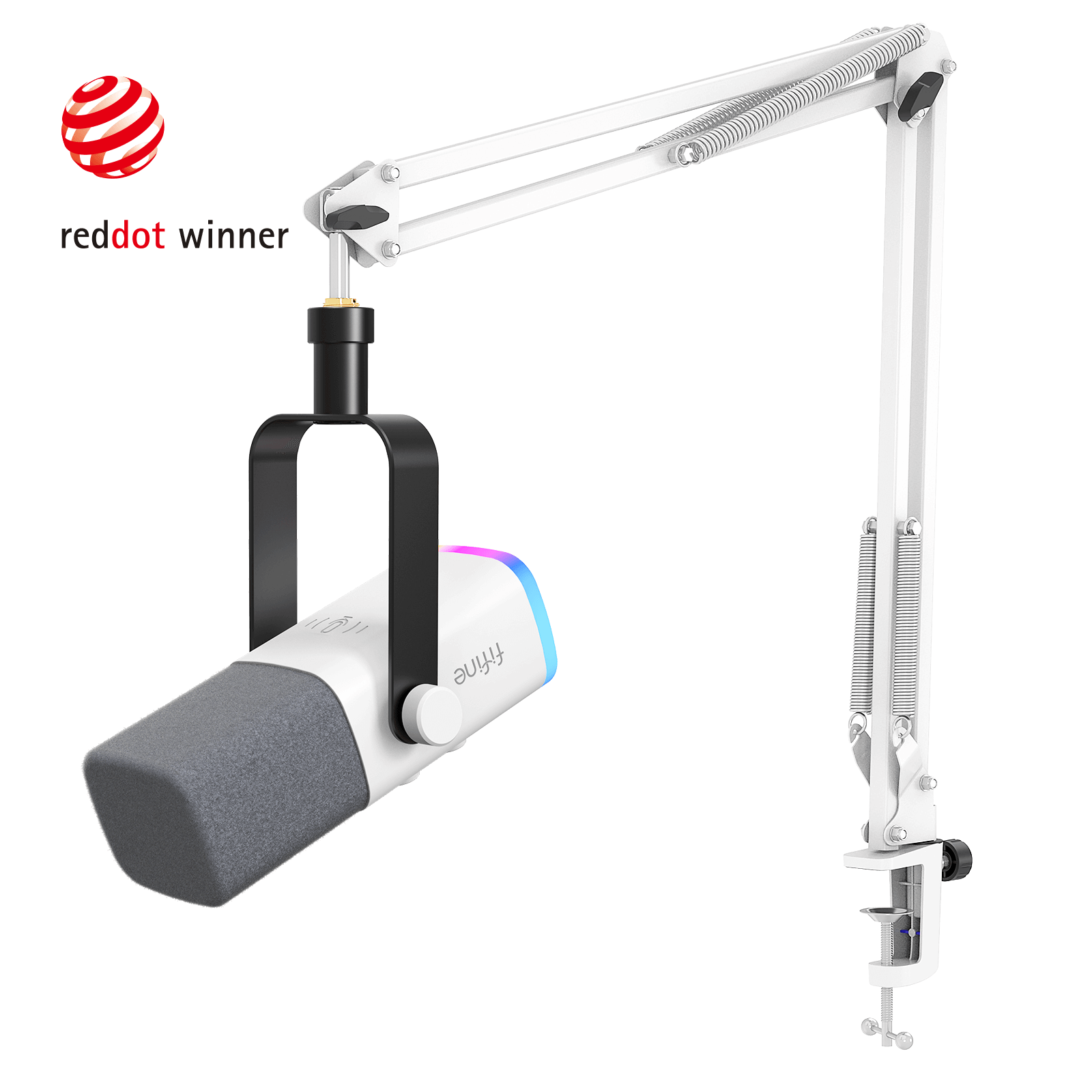 ###FIFINE Ampligame AM8T microphone in white