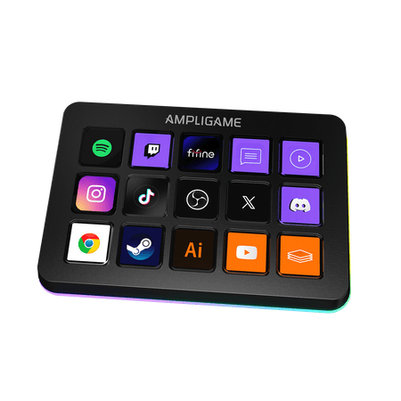 fifine D6 ストリーミングコントローラー FIFINE AmpliGame D6 Stream Controller Deck with RGB – FIFINE Official