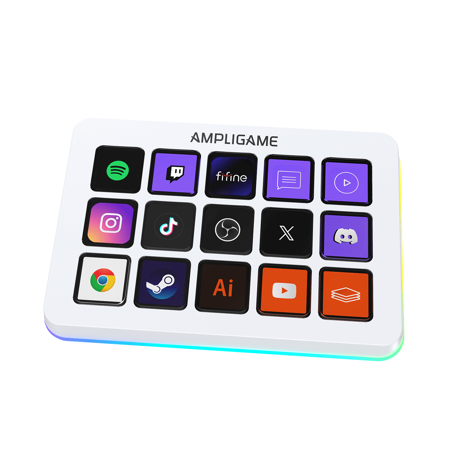 ###FIFINE ampligame D6 stream controller in white