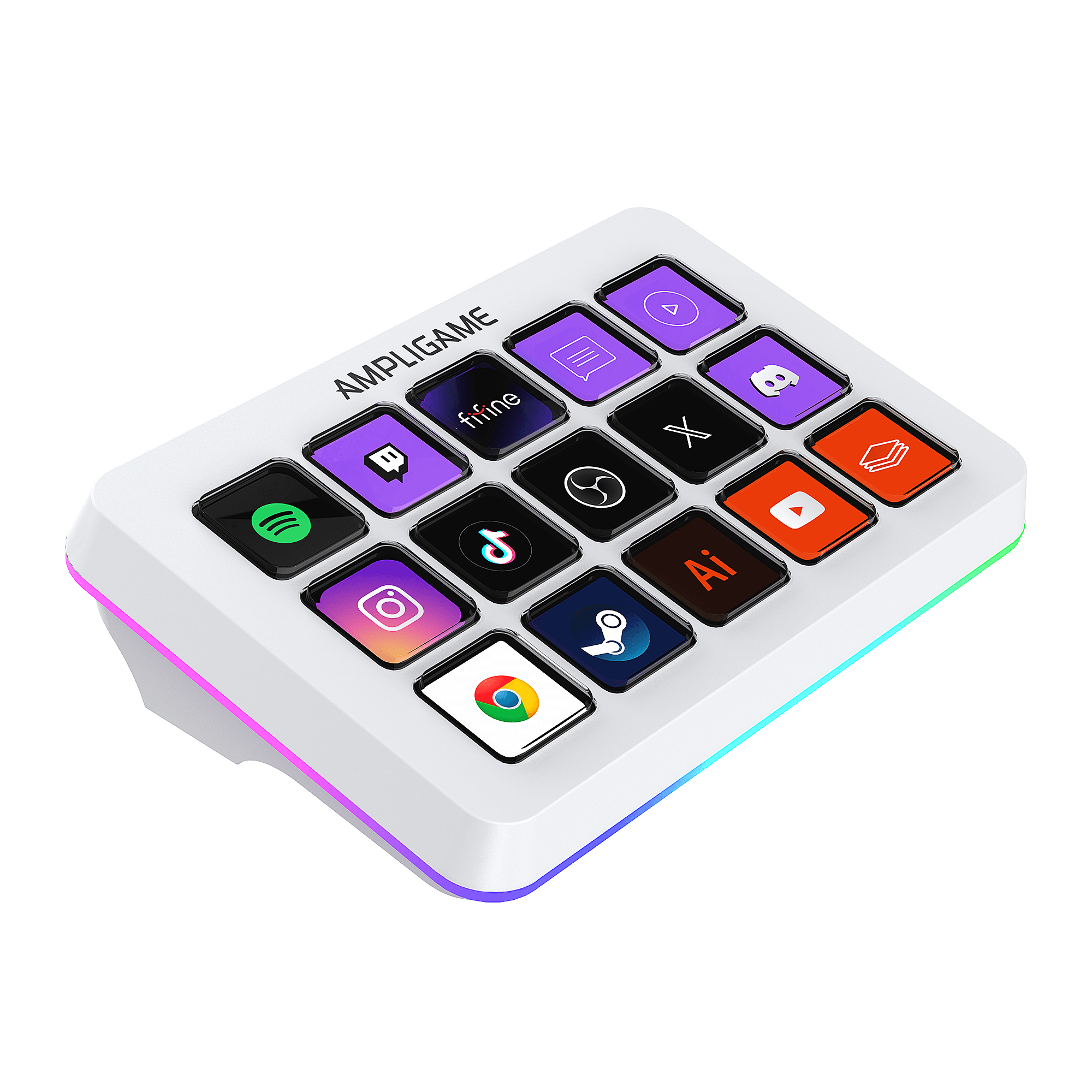 ###FIFINE ampligame D6 stream controller in white