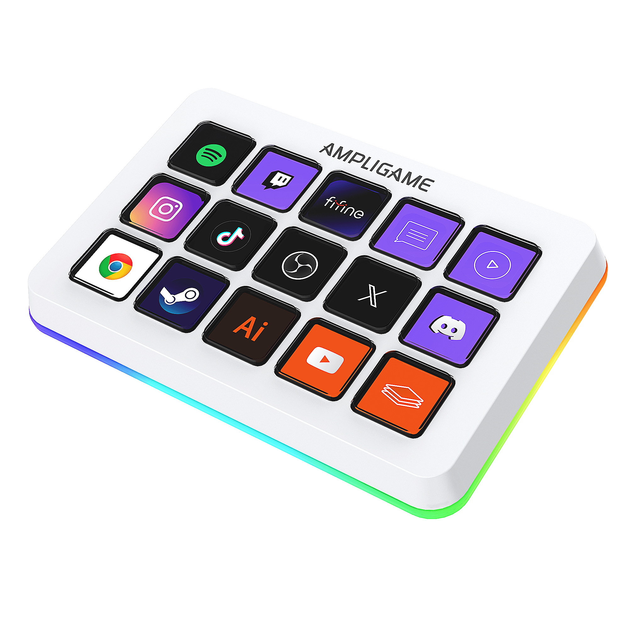 ###FIFINE ampligame D6 stream controller in white