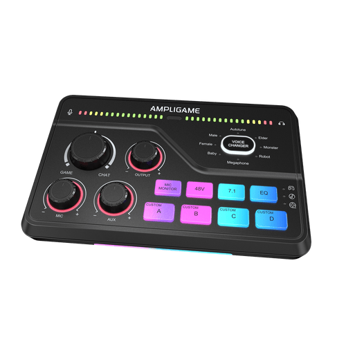 ###FIFINE ampligame SC8 audio mixer in black