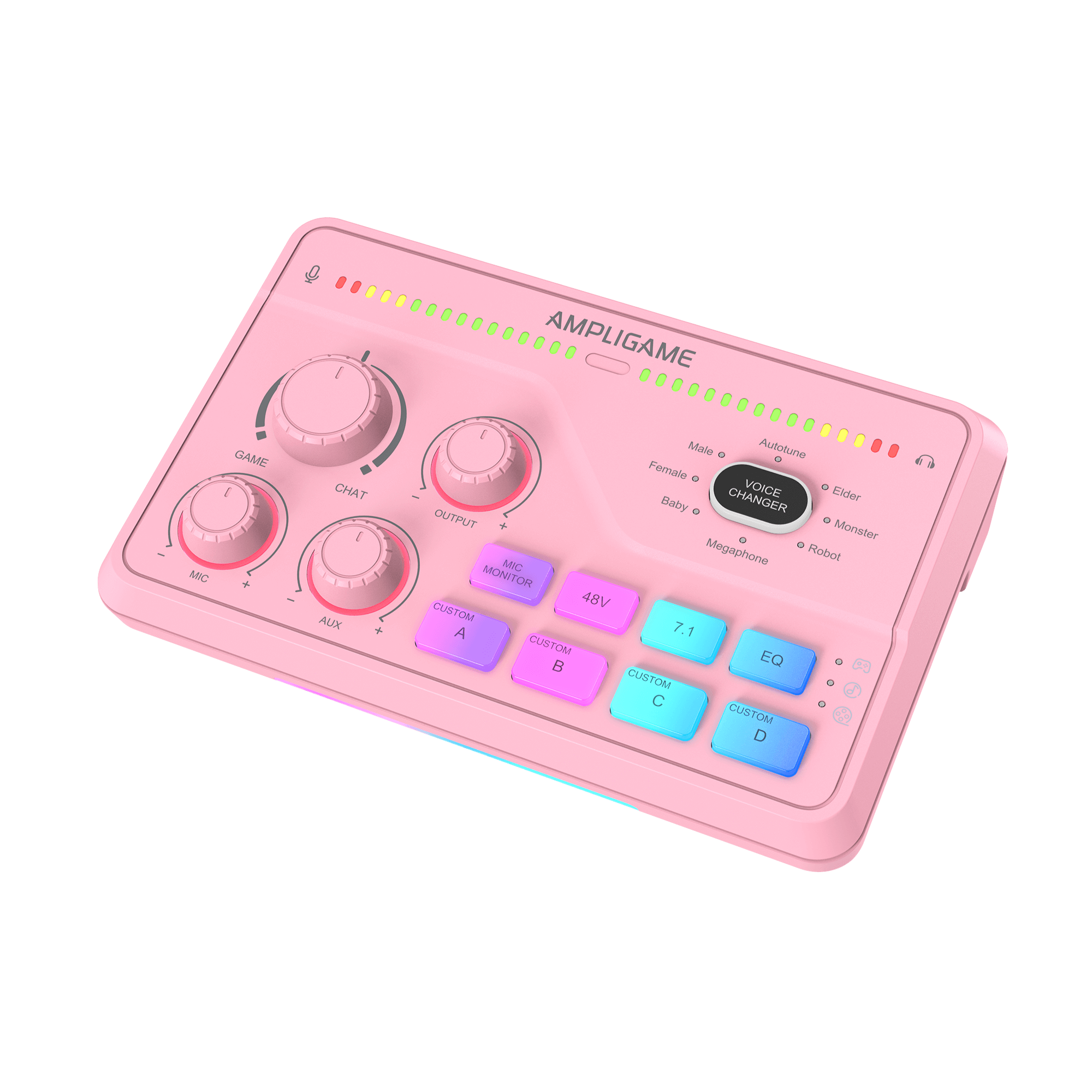 ###FIFINE ampligame SC8 audio mixer in pink