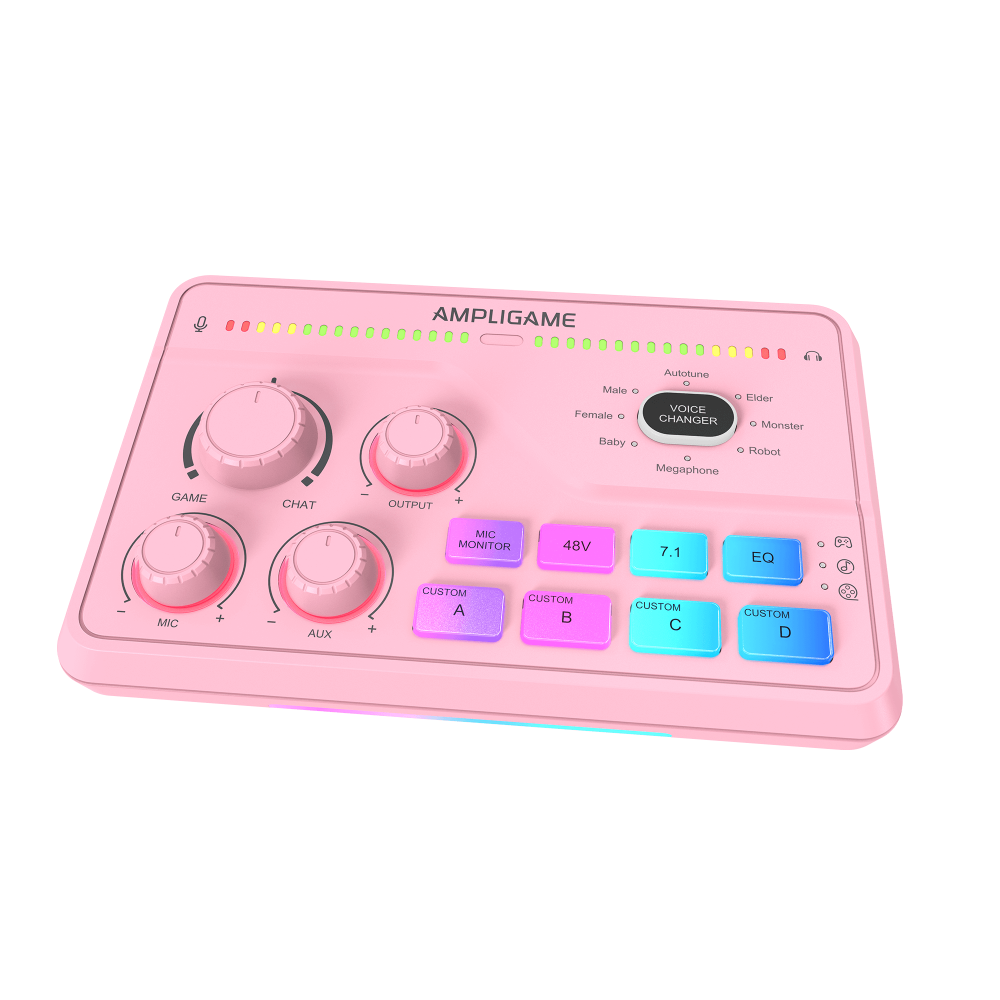 ###FIFINE ampligame SC8 audio mixer in pink