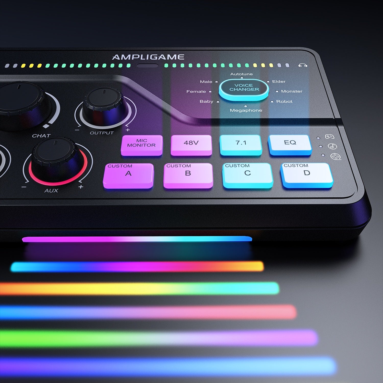 ###FIFINE ampligame SC8 audio mixer in black