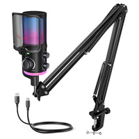 FIFINE AmpliGame AM6T Condenser Microphone Kit with Boom Arm Stand