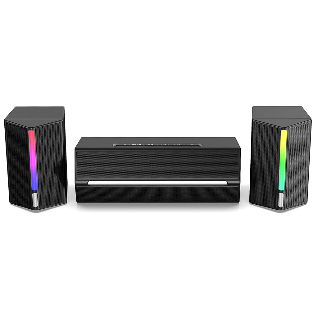 FIFINE AmpliGame A22 2.1 Channel Bluetooth Speakers, with 4.5" Woofer, EQ/Volume/Mute/RGB Control, AUX/Optiocal Input for Gaming on PC/Console or Entertainment