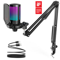 FIFINE AmpliGame A6V USB Condenser Microphone with RGB