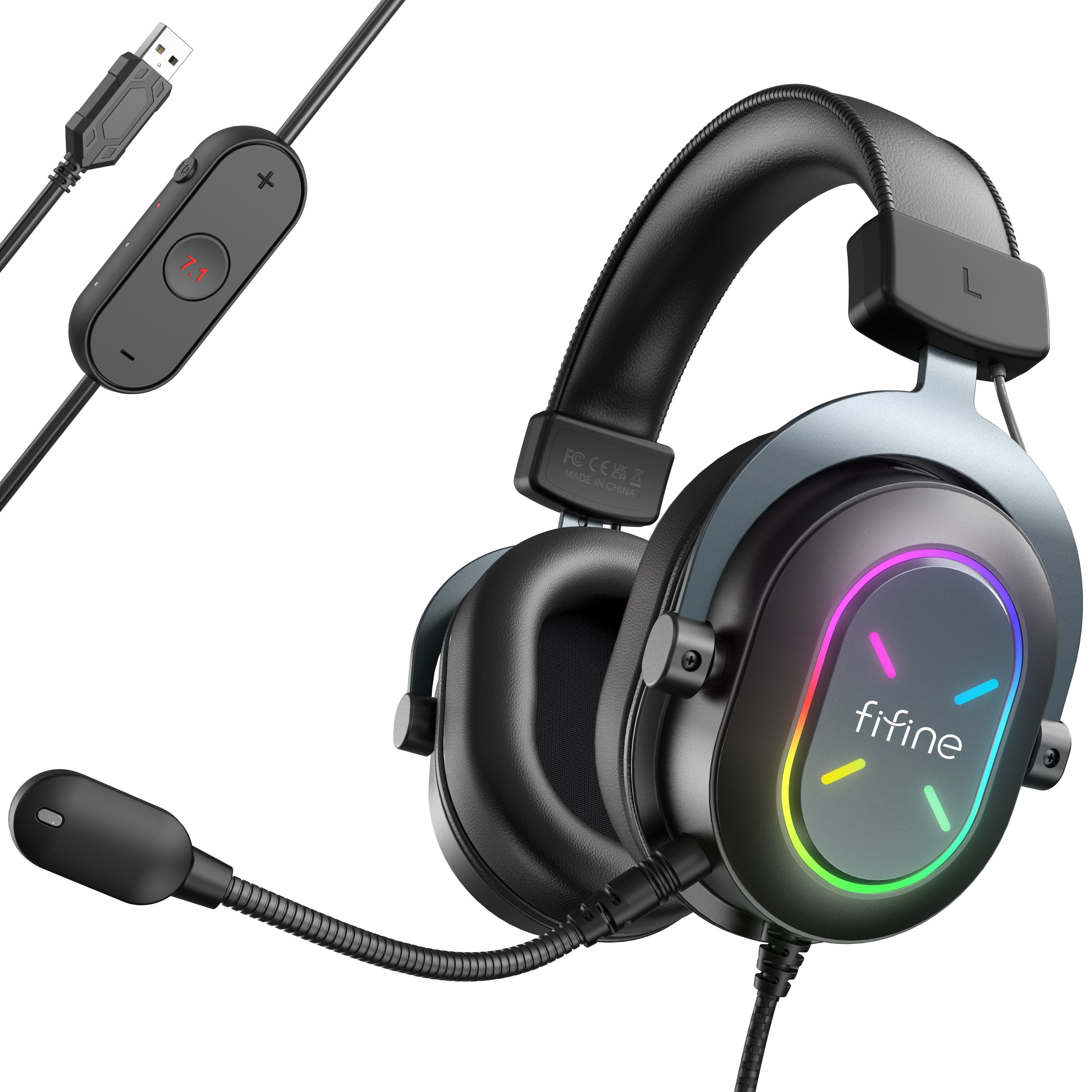 FIFINE AmpliGame H6 USB Gaming Headset with RGB