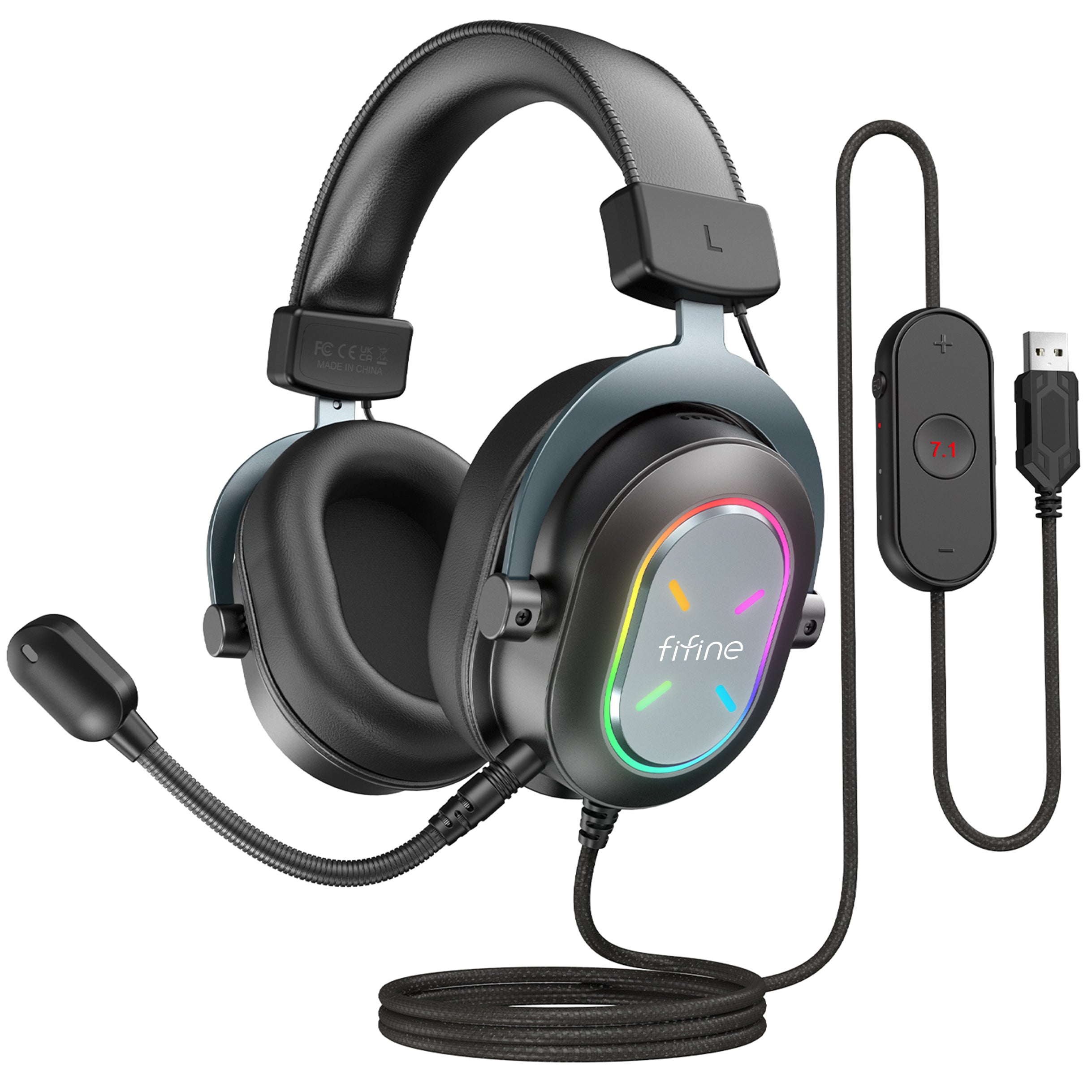 FIFINE AmpliGame H6 USB Gaming Headset with RGB