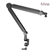 FIFINE BM66 Boom Arm Stand with 37" Horizontal Length in Full Extension, 360° Rotatable Ball Head, Handling Max 2 KG of Weight
