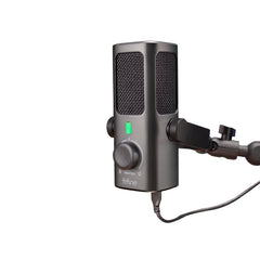 FIFINE Profile3 USB Condenser Microphone with Direct Monitoring & Computer Playback Mix, Low-cut Switch, I/O & Mute Control, 24-bit for Podcasting, Recording