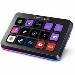FIFINE AmpliGame D6 Stream Controller with 15 Customized Keys and Software for Streaming, Gaming, Video Editing, Office Workflow