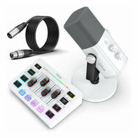 FIFINE AmpliGame KS5 Gaming Bundle: AM8 USB/XLR Dynamic Mic + SC3 Gaming Audio Mixer + L9 XLR Cable