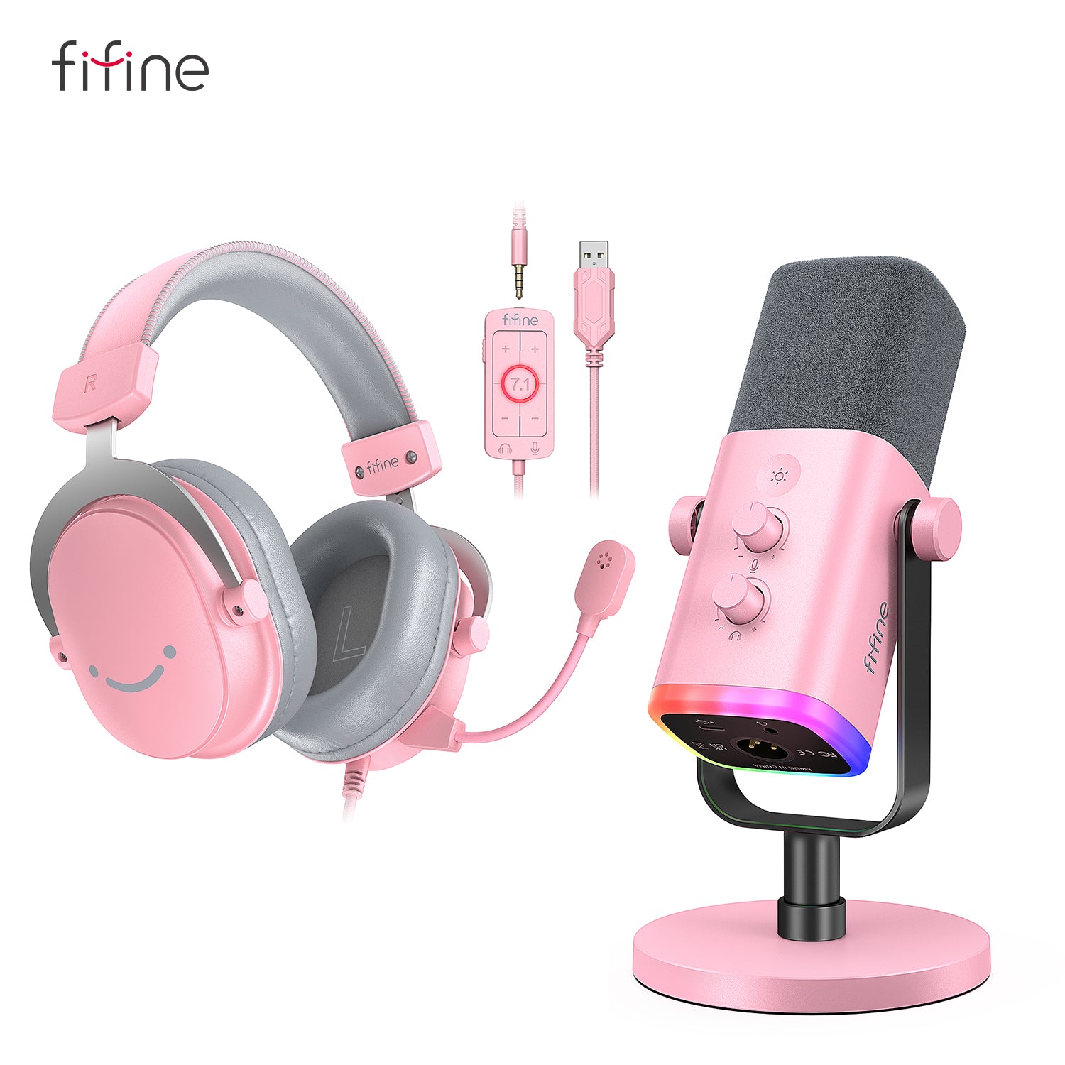 FIFINE Streaming Bundle: AM8 Dynamic Microphone + H9 Gaming