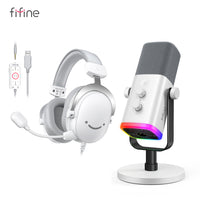 FIFINE Streaming Bundle: AM8 Dynamic Microphone + H9 Gaming Headset