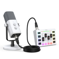 FIFINE Streaming Bundle: AM8 Dynamic Microphone + SC3 Audio Mixer + XLR Cable