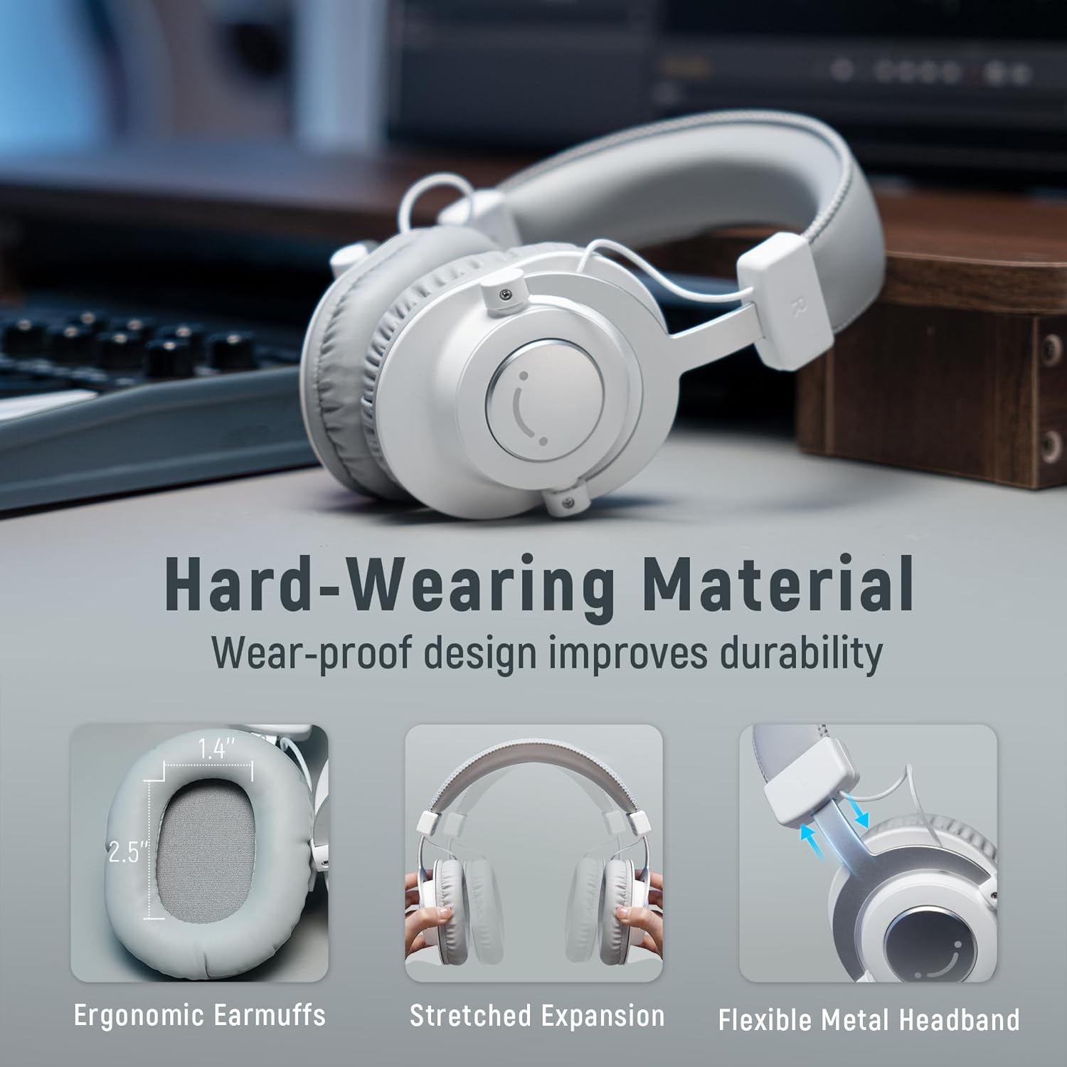 FIFINE H8 Studio Headphone with 50mm Dynamic Driver, 1/8