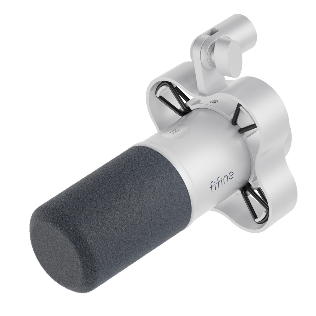 Fifine k688 ホワイト 白 USB/XLR Recording Microphone with Dyanmic Capsule, Touch