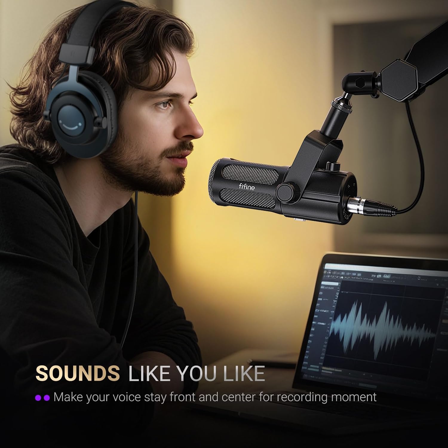 FIFINE Tank6 USB/XLR Studio Microphone with Dynamic Capsule, Input & Output Volume Controls, Mute Button for Podcast Recording