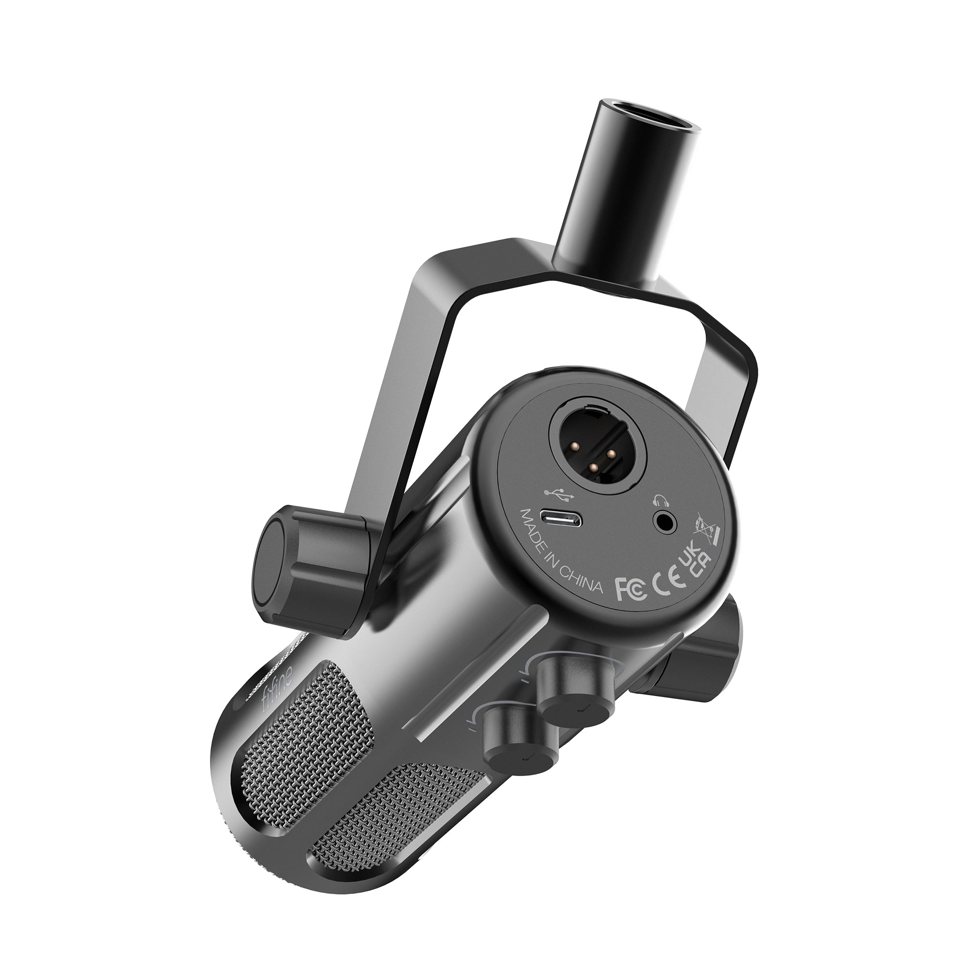 FIFINE Tank6 USB/XLR Studio Microphone with Dynamic Capsule, Input & Output Volume Controls, Mute Button for Podcast Recording