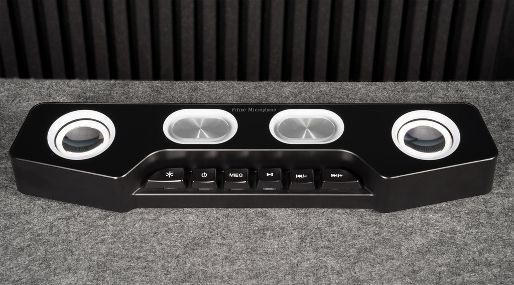 Fifine Microphone AmpliGame A16 Bluetooth Speakers with Volume, EQ, RGB Control