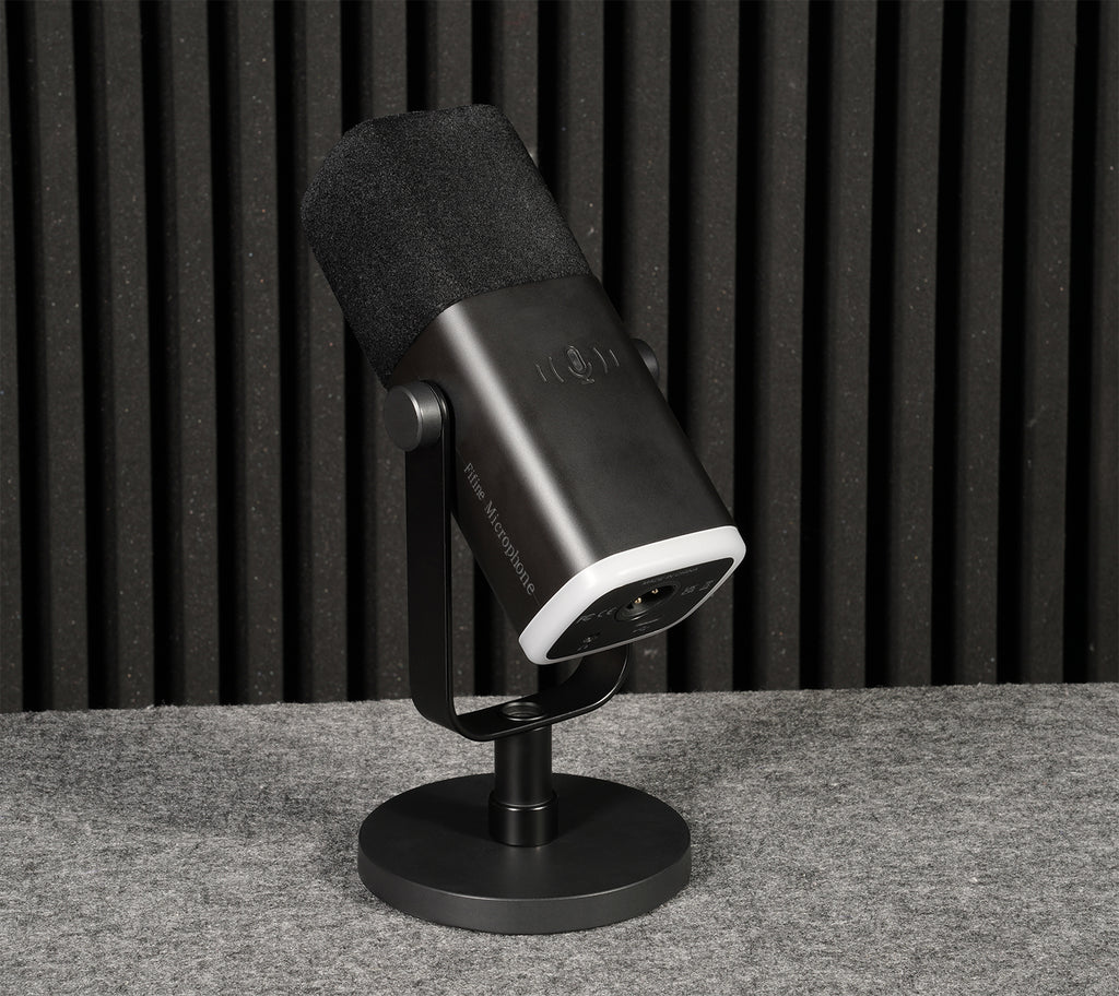 Fifine Microphone AmpliGame AM8 USB/XLR Dynamic Microphone with Volume Dail, Mute Button, RGB Control in USB Mode for Streaming/Gaming