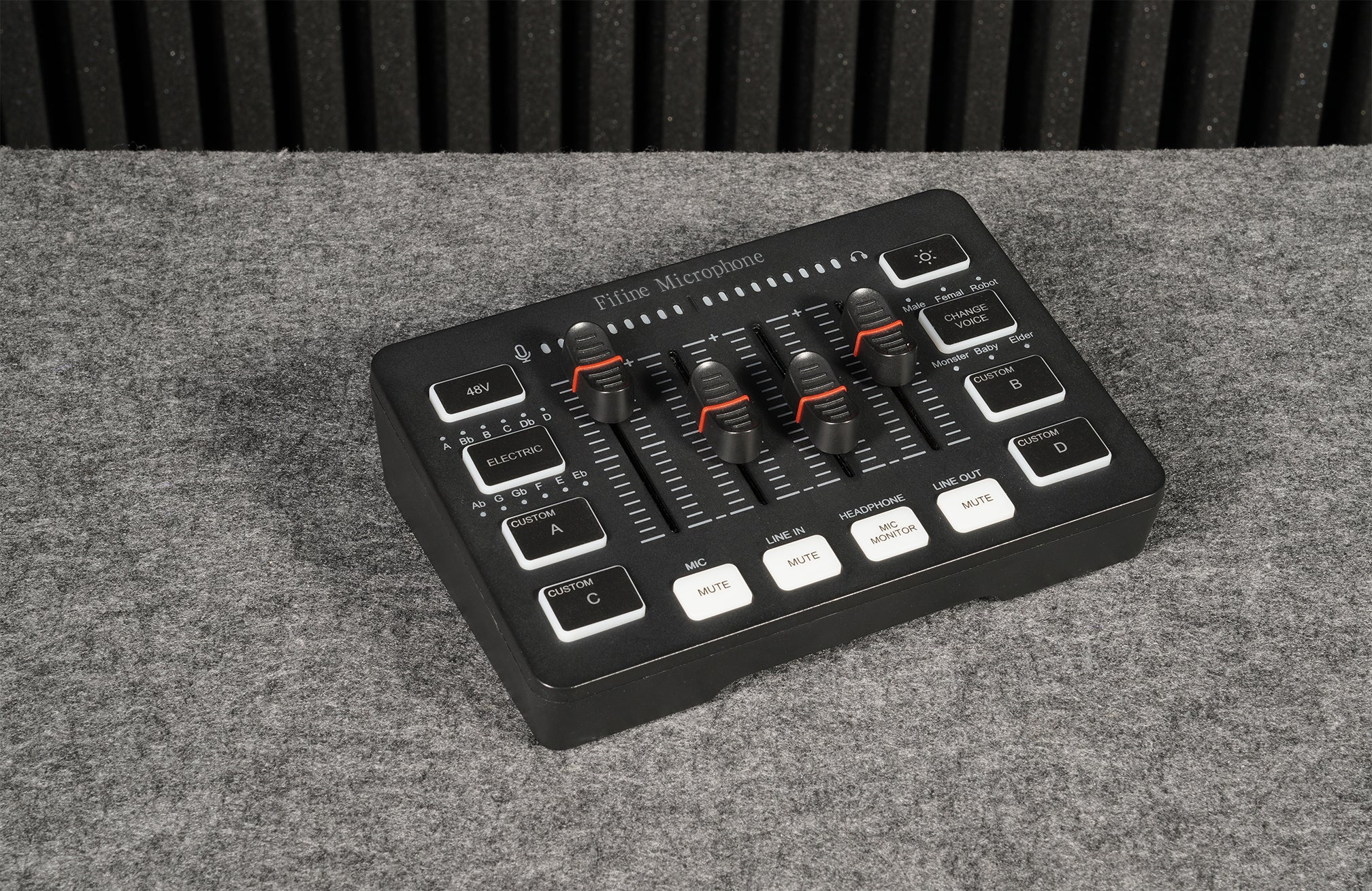 Fifine Microphone AmpliGame SC3 Audio Mixer with XLR/Headset Mic