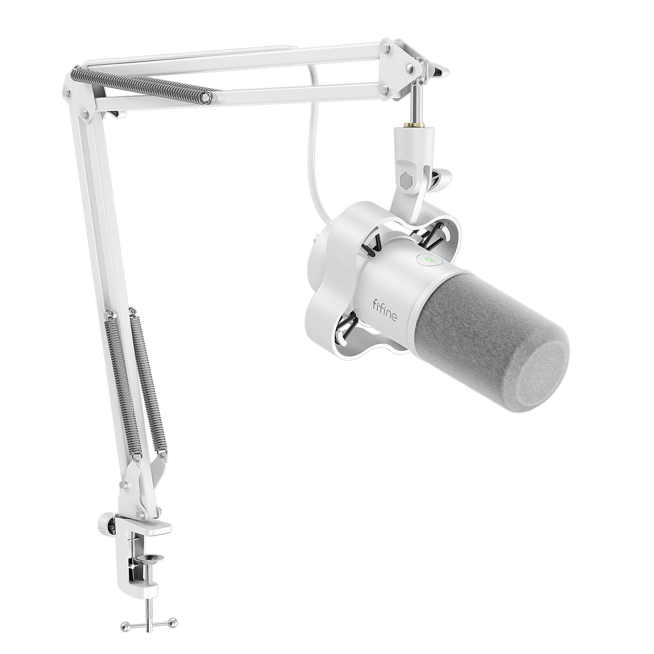 FIFINE K688 USB/XLR Dynamic Mic with Shock Mount, Touch-Mute, Headphone Jack, I/O Controls for Podcasting