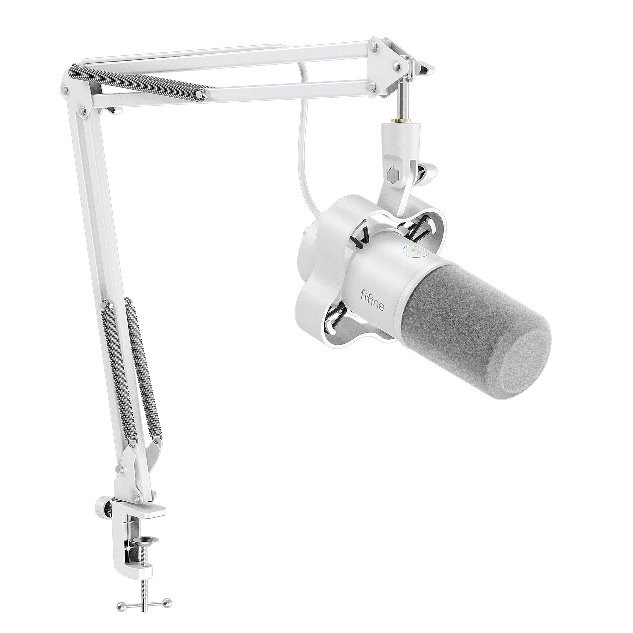 FIFINE K688 USB/XLR Dynamic Mic with Shock Mount, Touch-Mute, Headphone Jack, I/O Controls for Podcasting