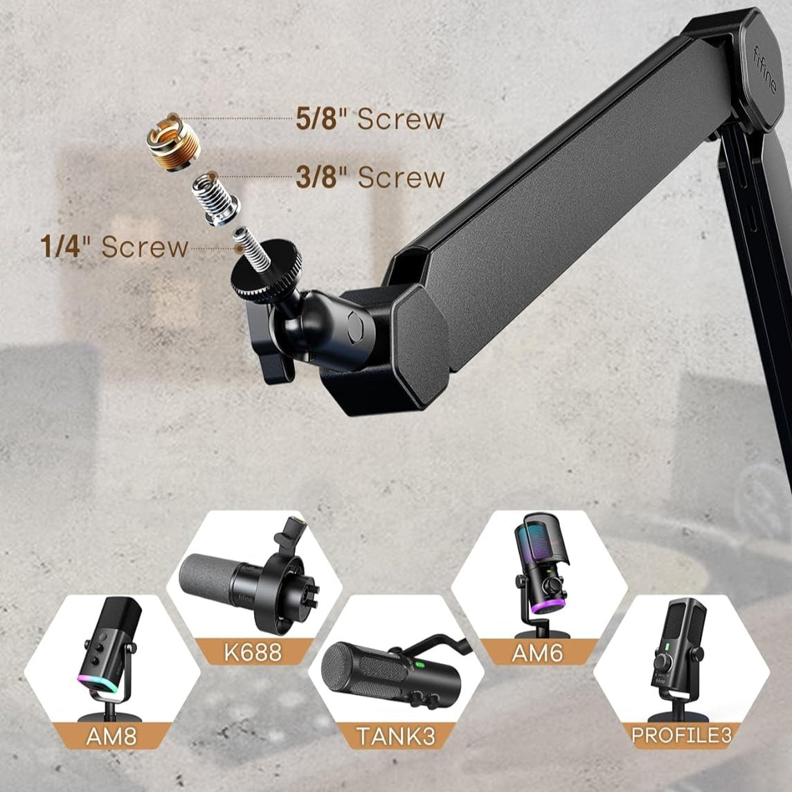 FIFINE BM66 Boom Arm Stand with 37