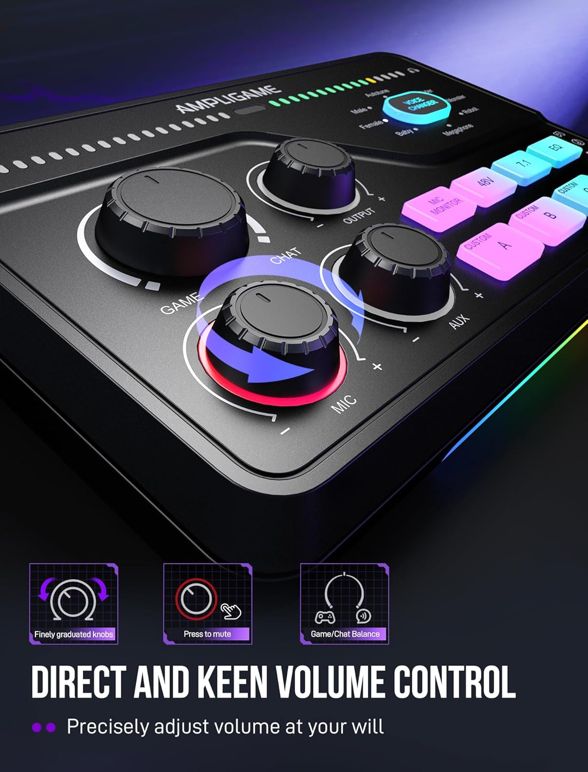 FIFINE AmpliGame SC8 Gaming Audio Mixer