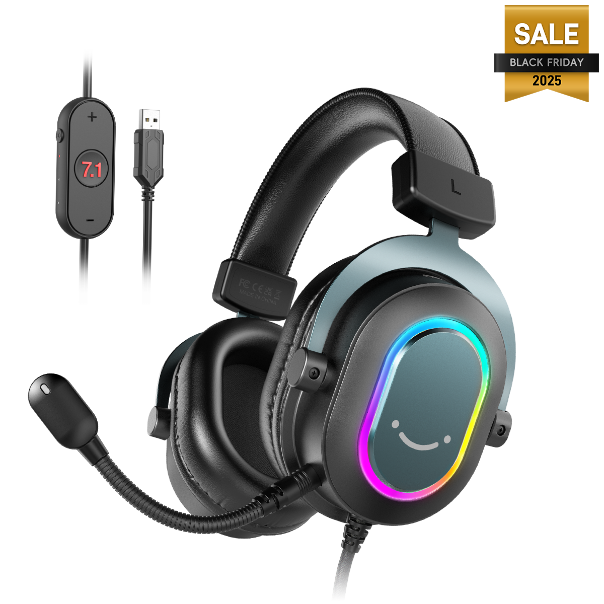 FIFINE AmpliGame H6 USB Gaming Headset with RGB