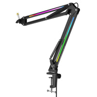 FIFINE AmpliGame BM38 RGB Microphone Boom Arm Stand