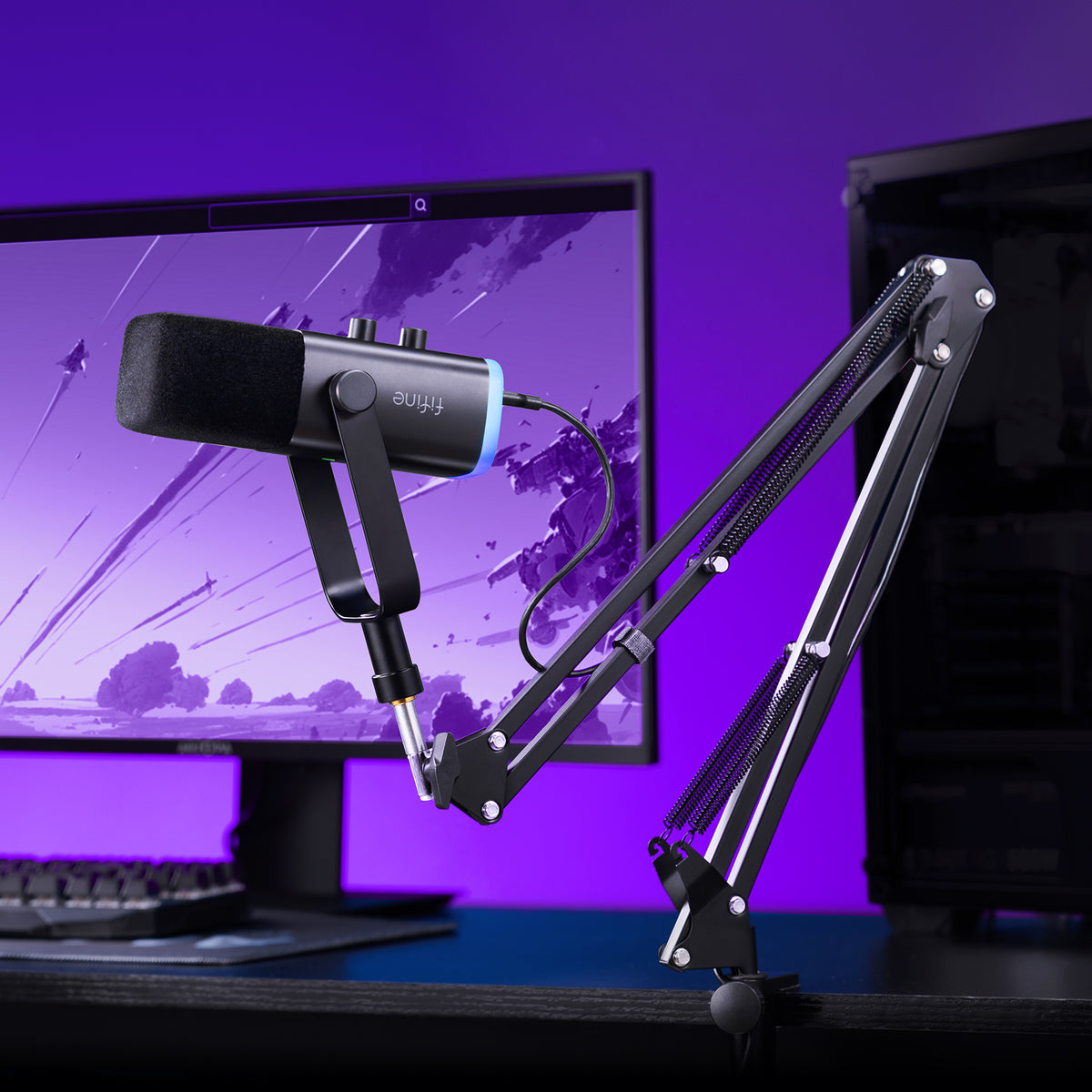 FIFINE Recording Bundle: K688 Dynamic Microphone + BS1 Desktop Mic Sta ...