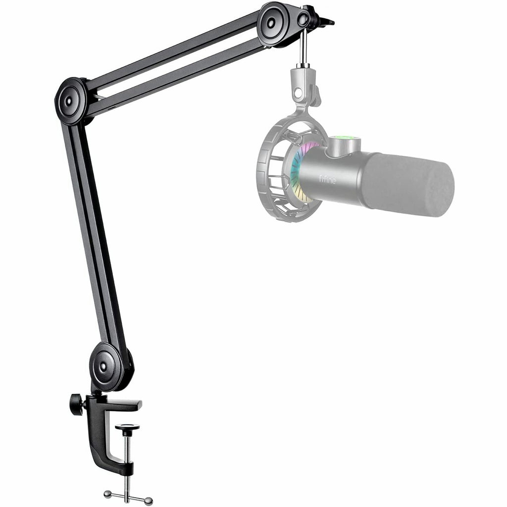 FIFINE BM63 Boom Arm Stand with 15.5" Arms, Build-in Springs, Handling Max 2 Kilograms of Weight for All Standard Mics