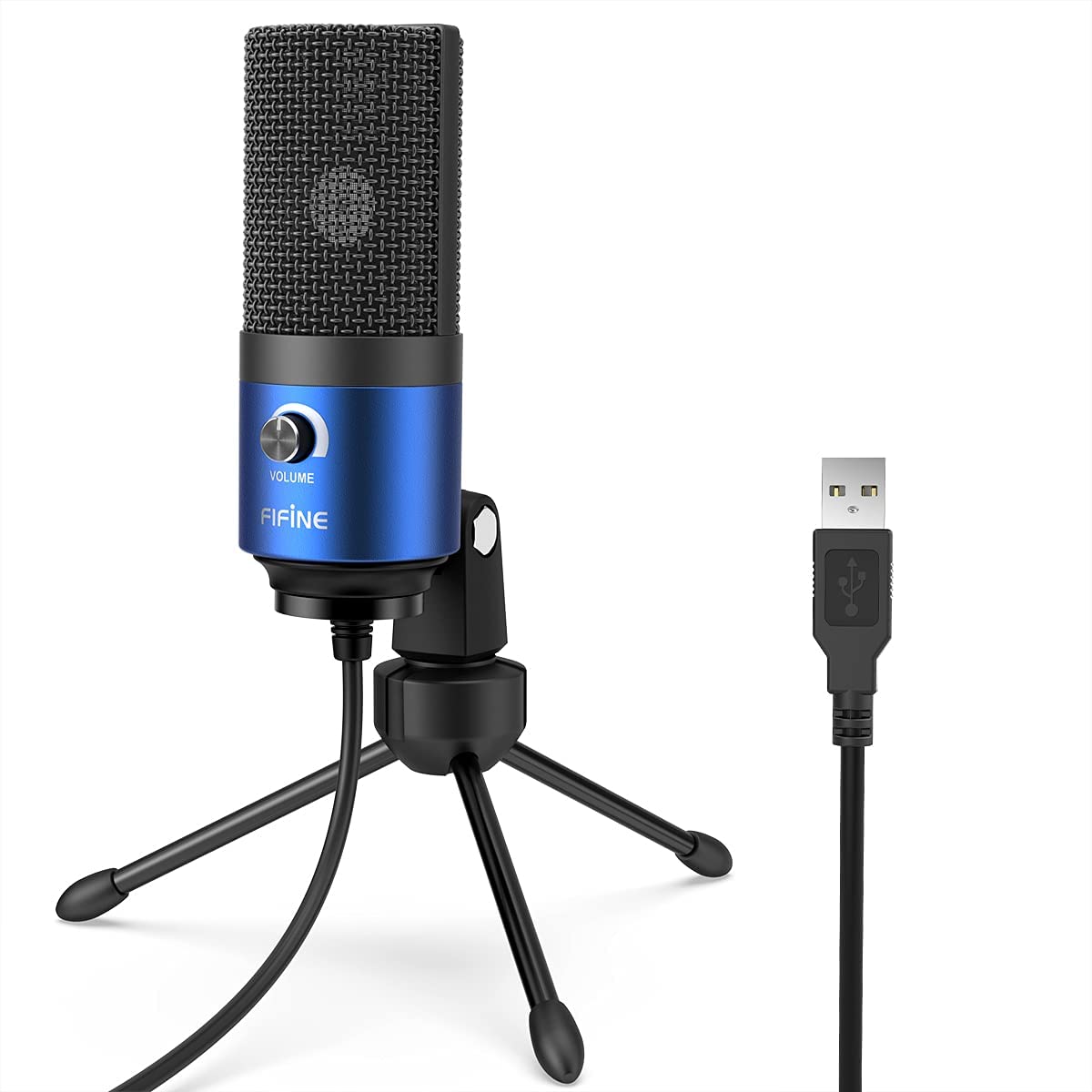 FIFINE K669 USB Microphone with Volume Dial for Streaming, Vocal Recording, Podcasting on Computer