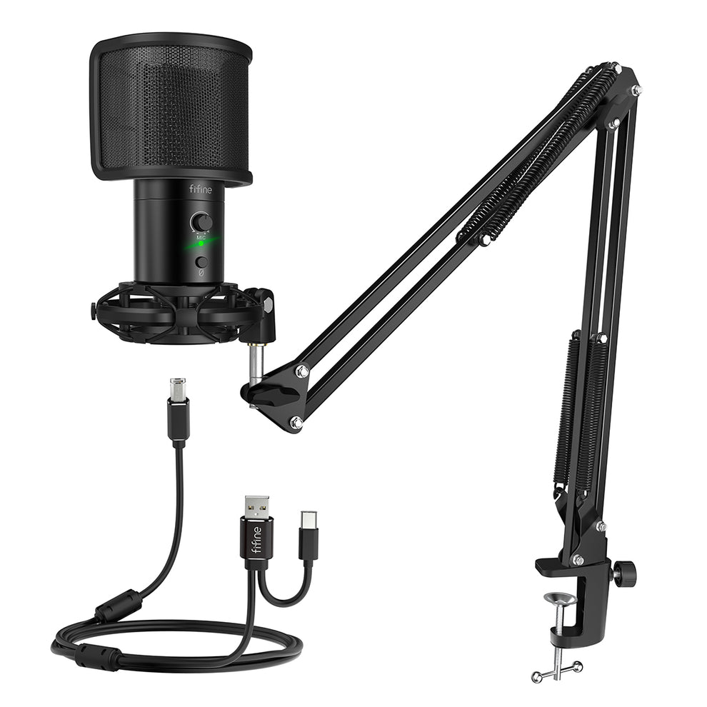 FIFINE T683 USB Condenser Microphone Kit with Boom Arm Stand – FIFINE ...