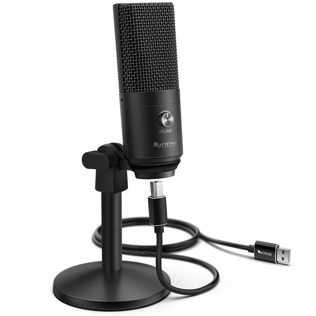 FIFINE K670/670B USB Mic with A Live Monitoring Jack for Streaming Pod