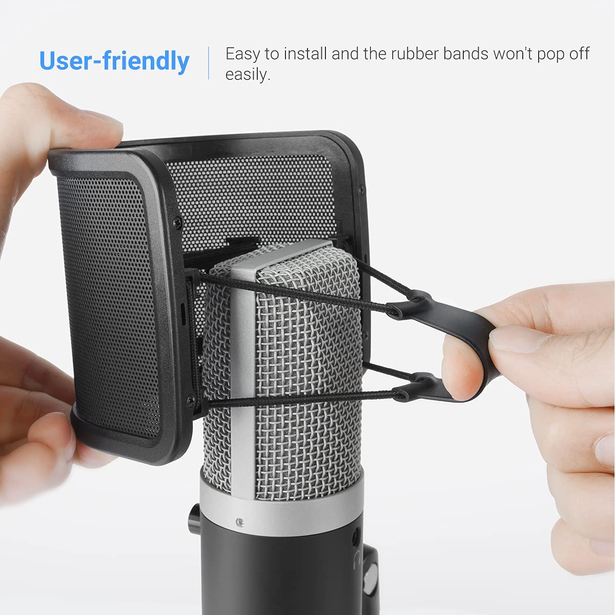 FIFINE U1 U-shaped Pop Filter with Metal Mesh for the Microphones with Diameter of between 40mm and 70mm