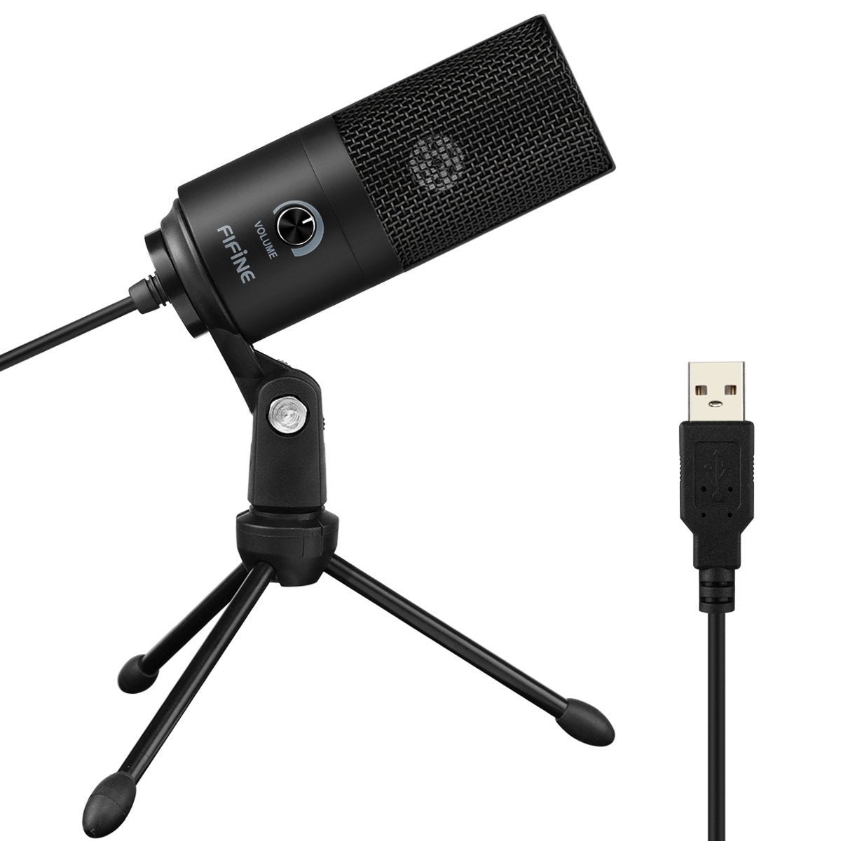 FIFINE K669 USB Microphone with Volume Dial for Streaming, Vocal Recording, Podcasting on Computer