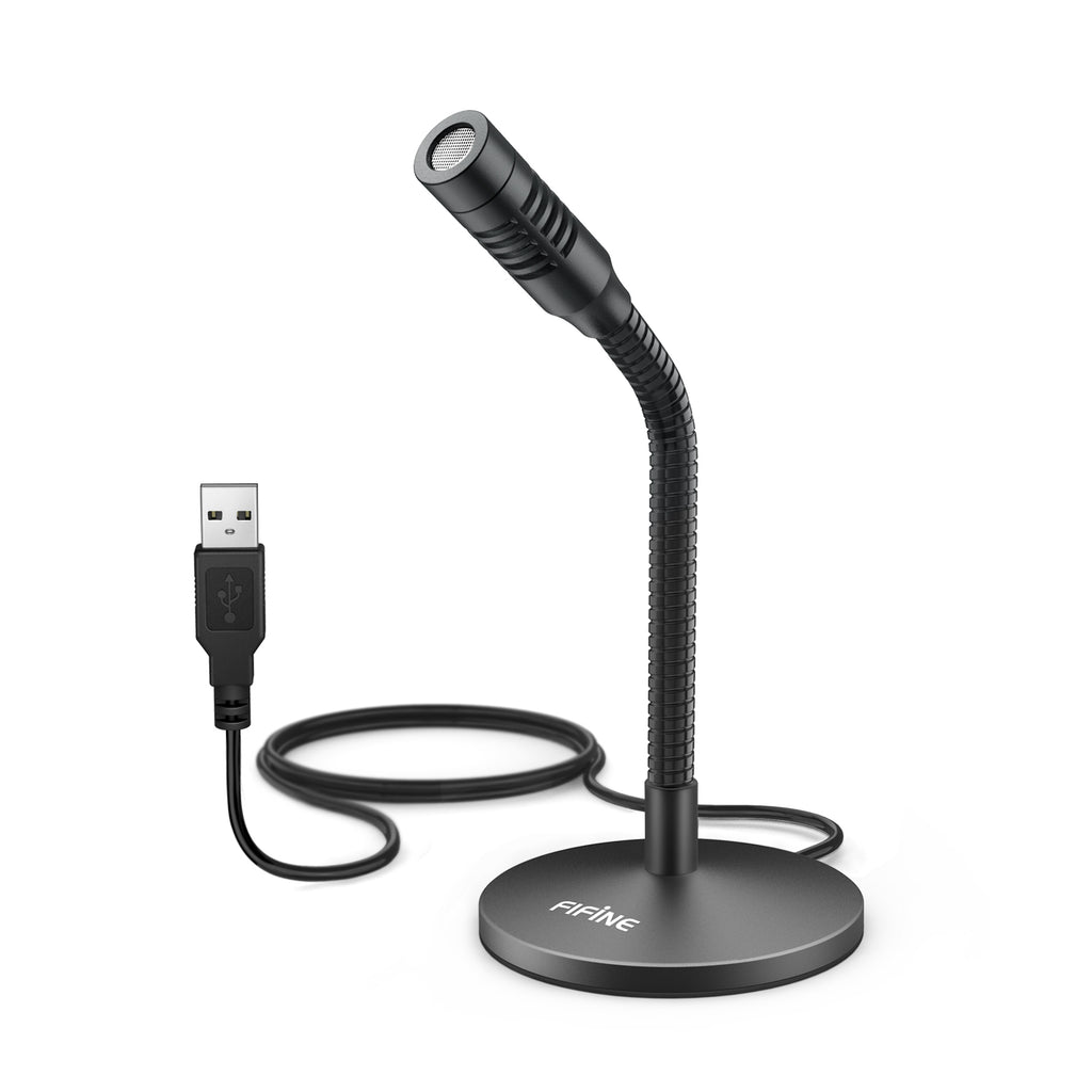 FIFINE K050 USB Microphone Mini with Adjustable Gooseneck for Video-call, Dictation on Laptop/PC