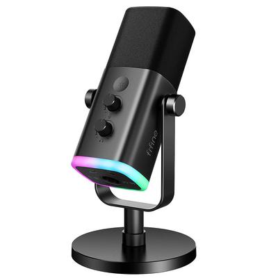 FIFINE AmpliGame USB Microphone with Volume Dial, Mute Button & RGB for  Streaming on PC/Laptop/PS4/5